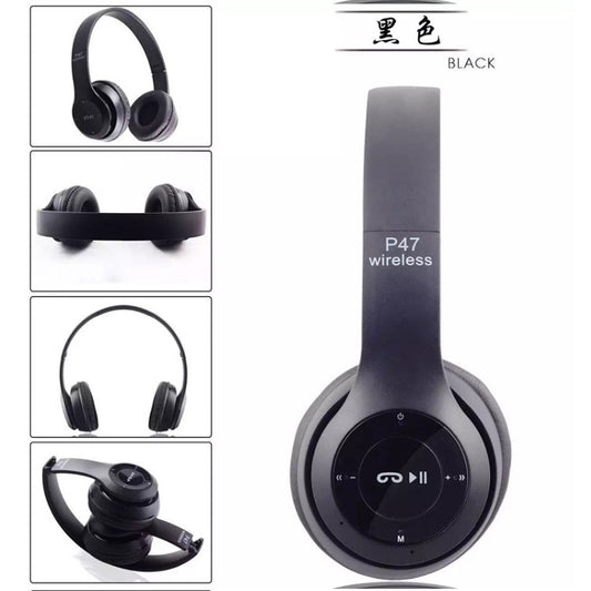 P47 Wireless Bluetooth Headphones – Premium Stereo Sound