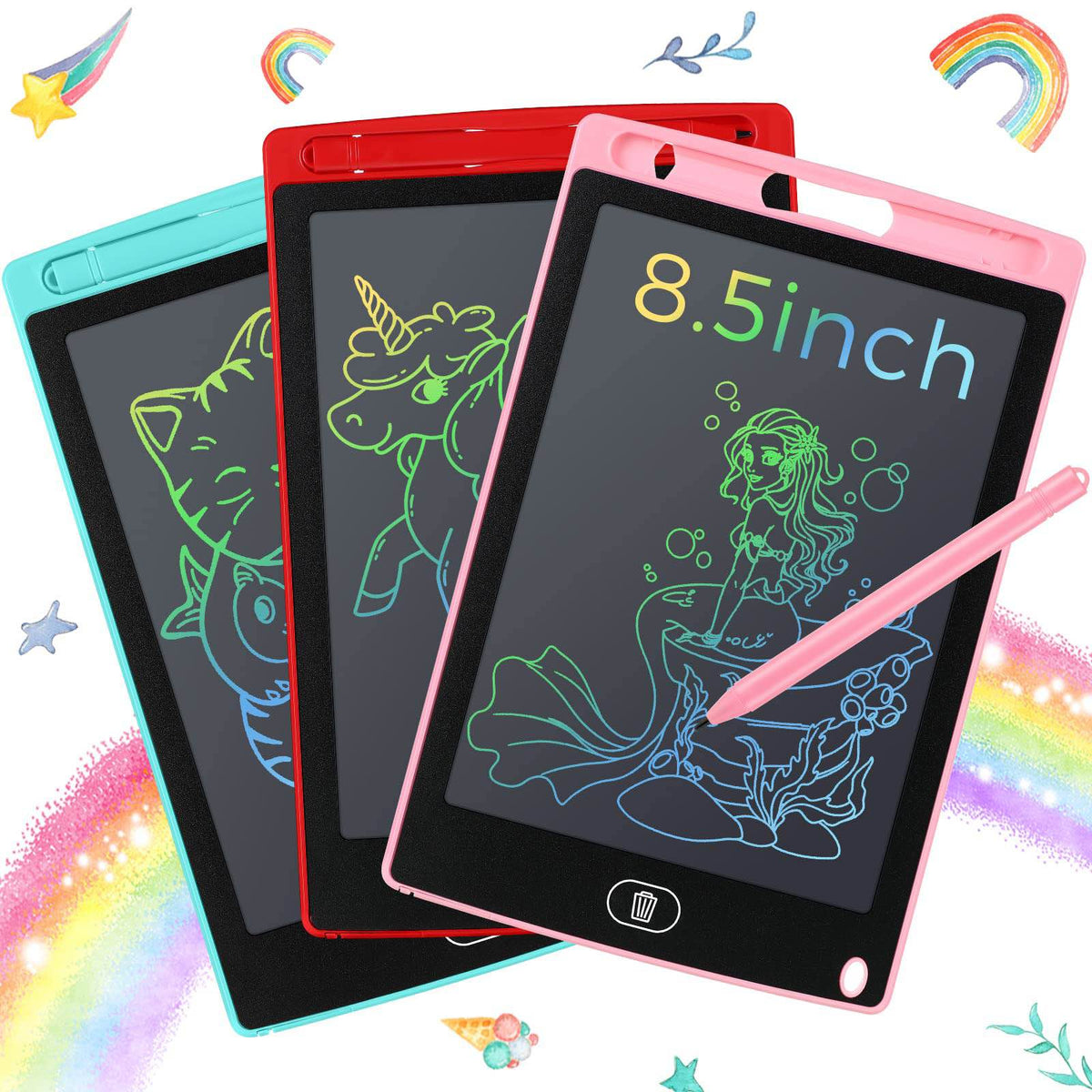 8.5 Inch LCD Writing Tablet for Kids – Reusable Drawing & Writing Board