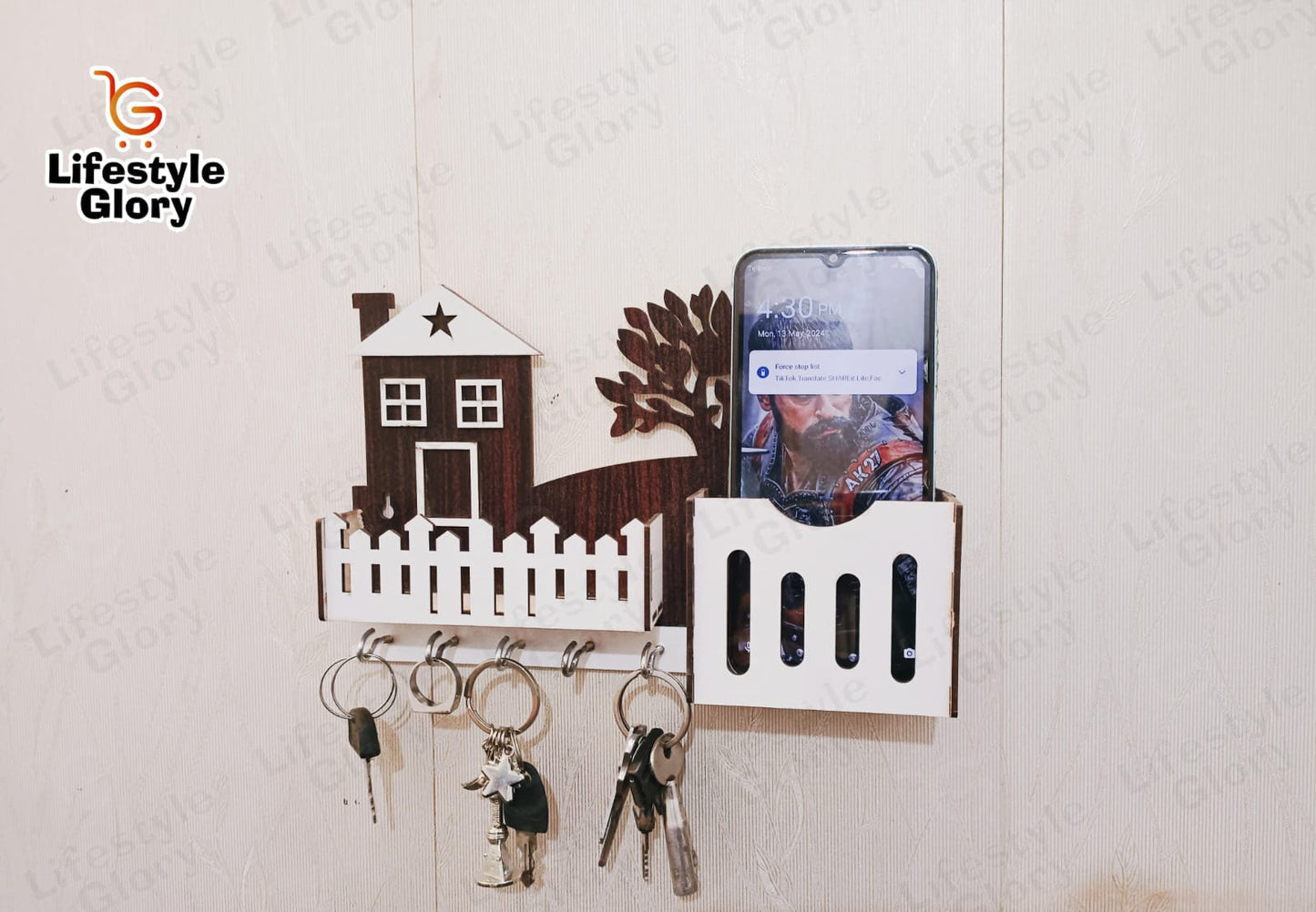 Lifestyle Glory Brand Wooden Home Tree Mobile and Keys Holder