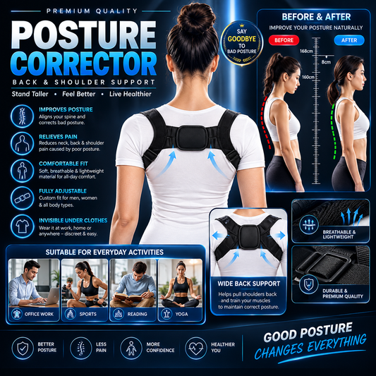 Premium Posture Corrector – Back & Shoulder Support