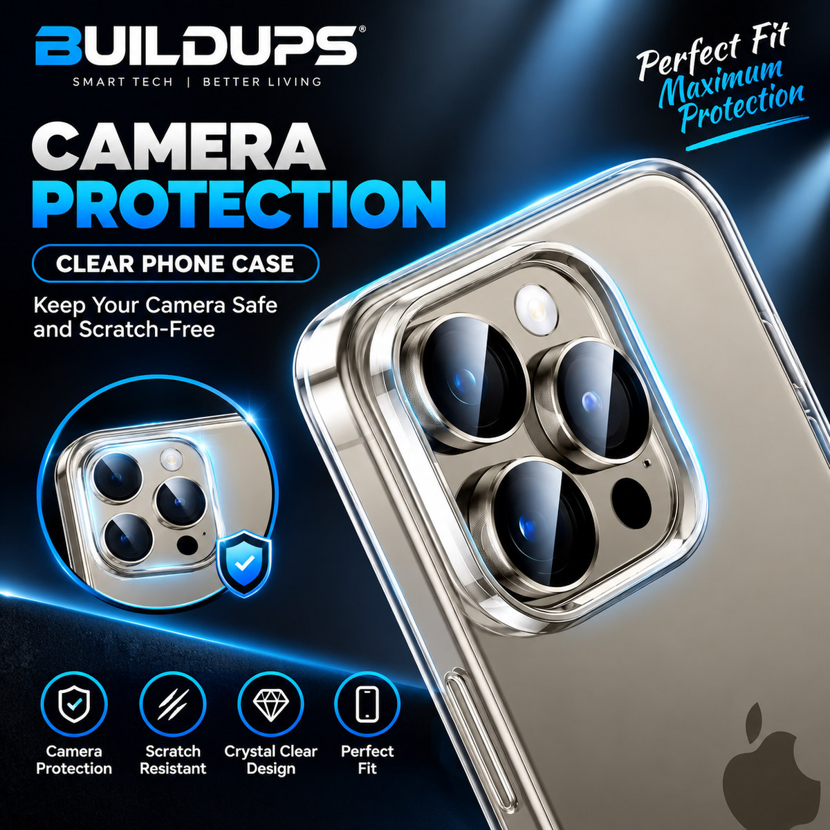 Crystal Clear Camera Lens Protector – Premium I Phone Camera Guard