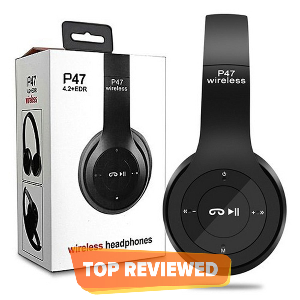 P47 Wireless Bluetooth Headphones – Premium Stereo Sound