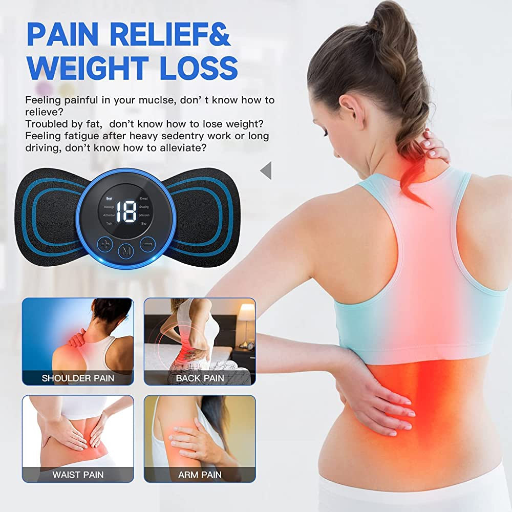Portable EMS Mini Electric Neck Back Body Massager
